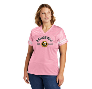 Bridgeway Island-Womens Sport-Tek Jersey Circle Logo