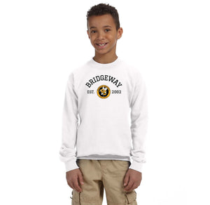 Bridgeway Island-Youth Unisex Crewneck Sweatshirt Circle Logo