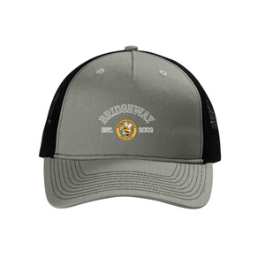 Bridgeway Island-Port Authority Snapback Five-Panel Trucker Cap Circle Logo