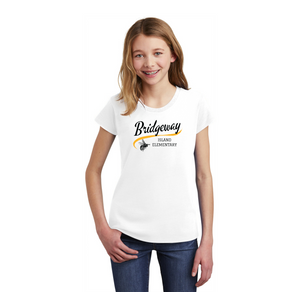 Bridgeway Island-Girls Premium Tee Cursive Logo