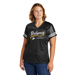 Bridgeway Island-Womens Sport-Tek Jersey Cursive Logo