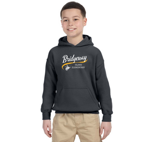 Bridgeway Island-Youth Unisex Hoodie Cursive Logo